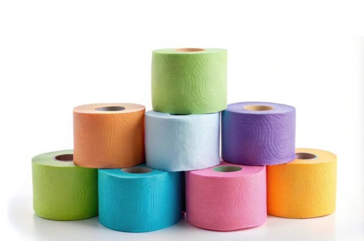 Aunque el papel higiénico blanco es la norma en Estados Unidos, el papel higiénico de color estaba de moda en el pasado. 