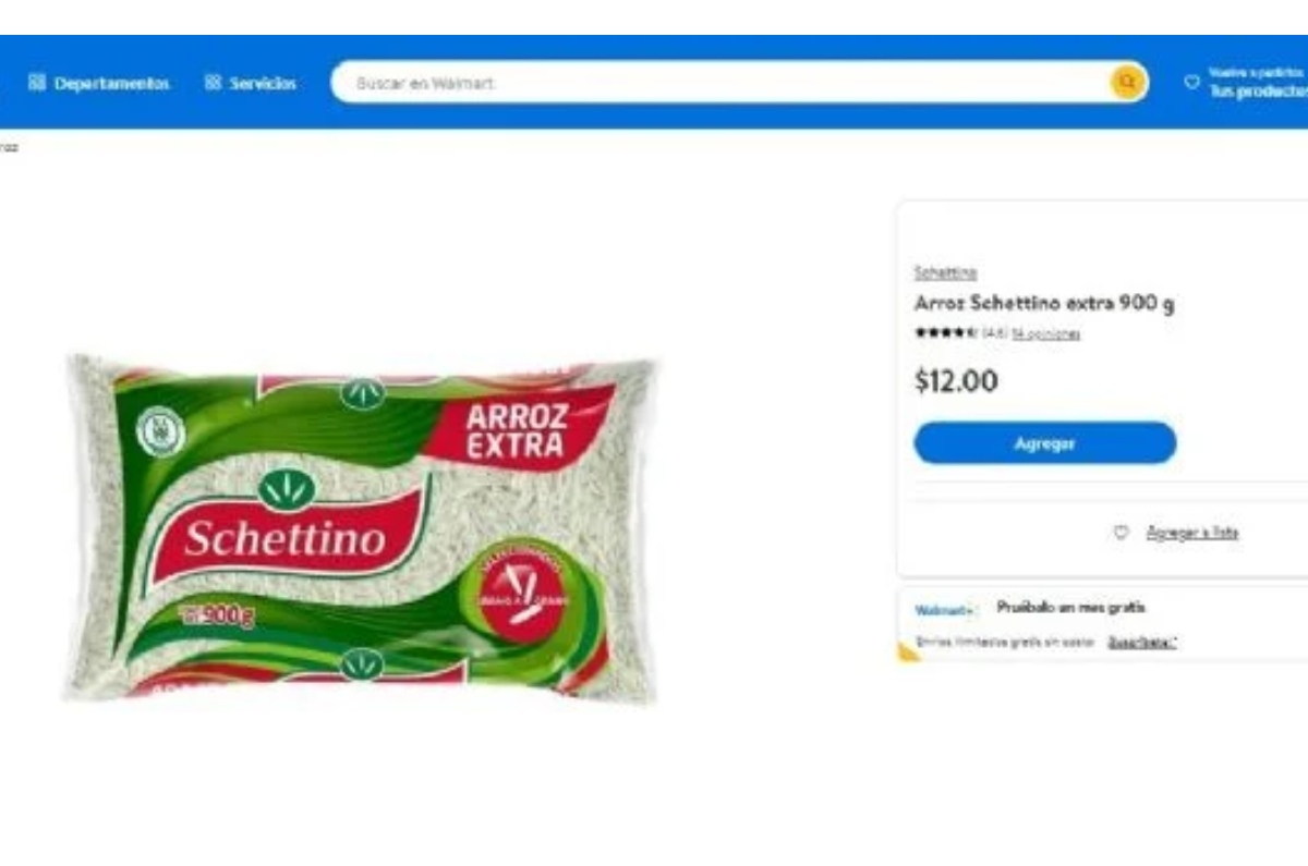 Iván Escalante señaló que la marca que vendió más barato el arroz en dicho periodo fue Schettino. Y es que el kilo sólo costó $12 pesos. Foto: Captura de pantalla