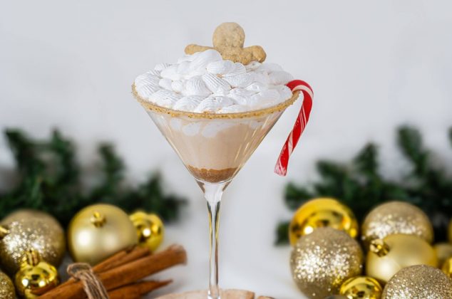 Martini de jengibre: Un cóctel navideño especiado y festivo