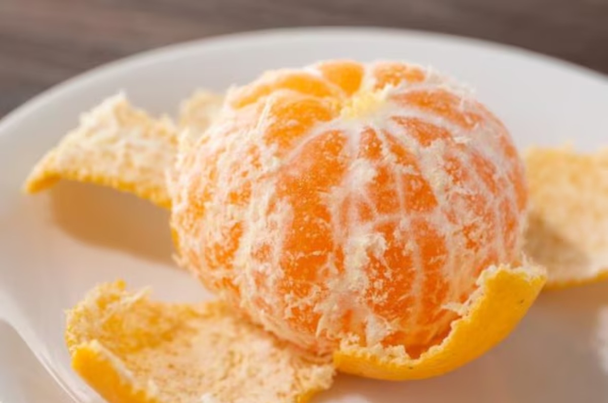 qué son las líneas blancas en mandarinas