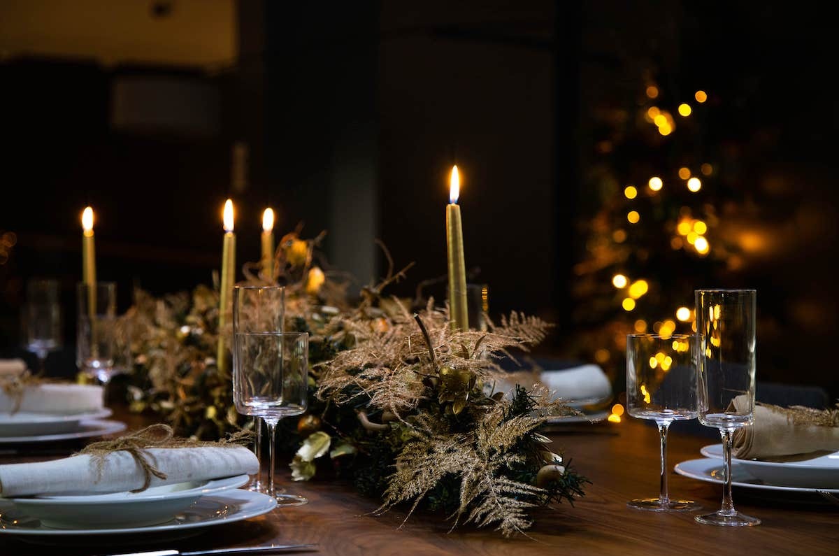 tendencia para decorar mesas navideñas