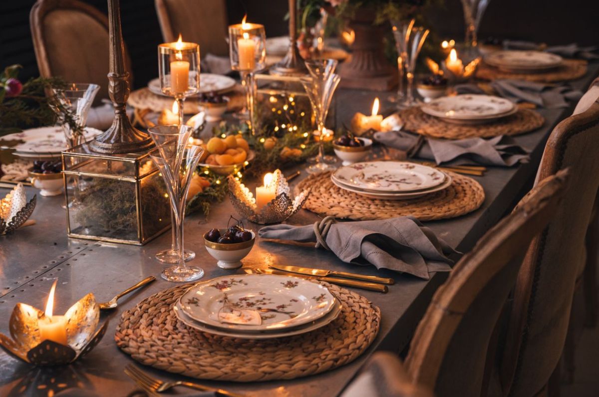 tendencia para decorar mesas navideñas
