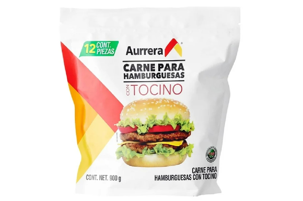 Carne de hamburguesa Aurrera | Foto Aurrera 