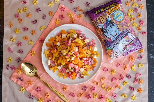 Riquísima Ensalada de pasta unicornio, ¡en sencillos pasos!