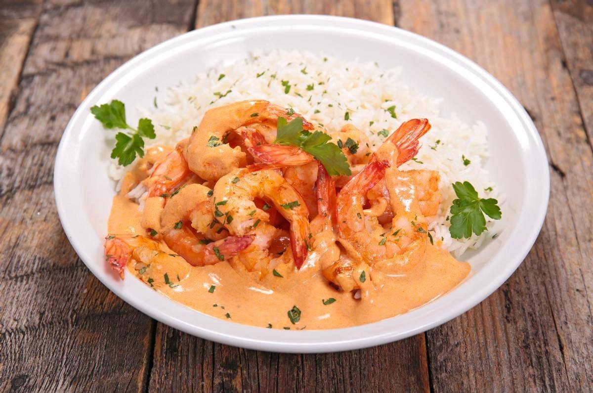 Camarones al ajillo con queso