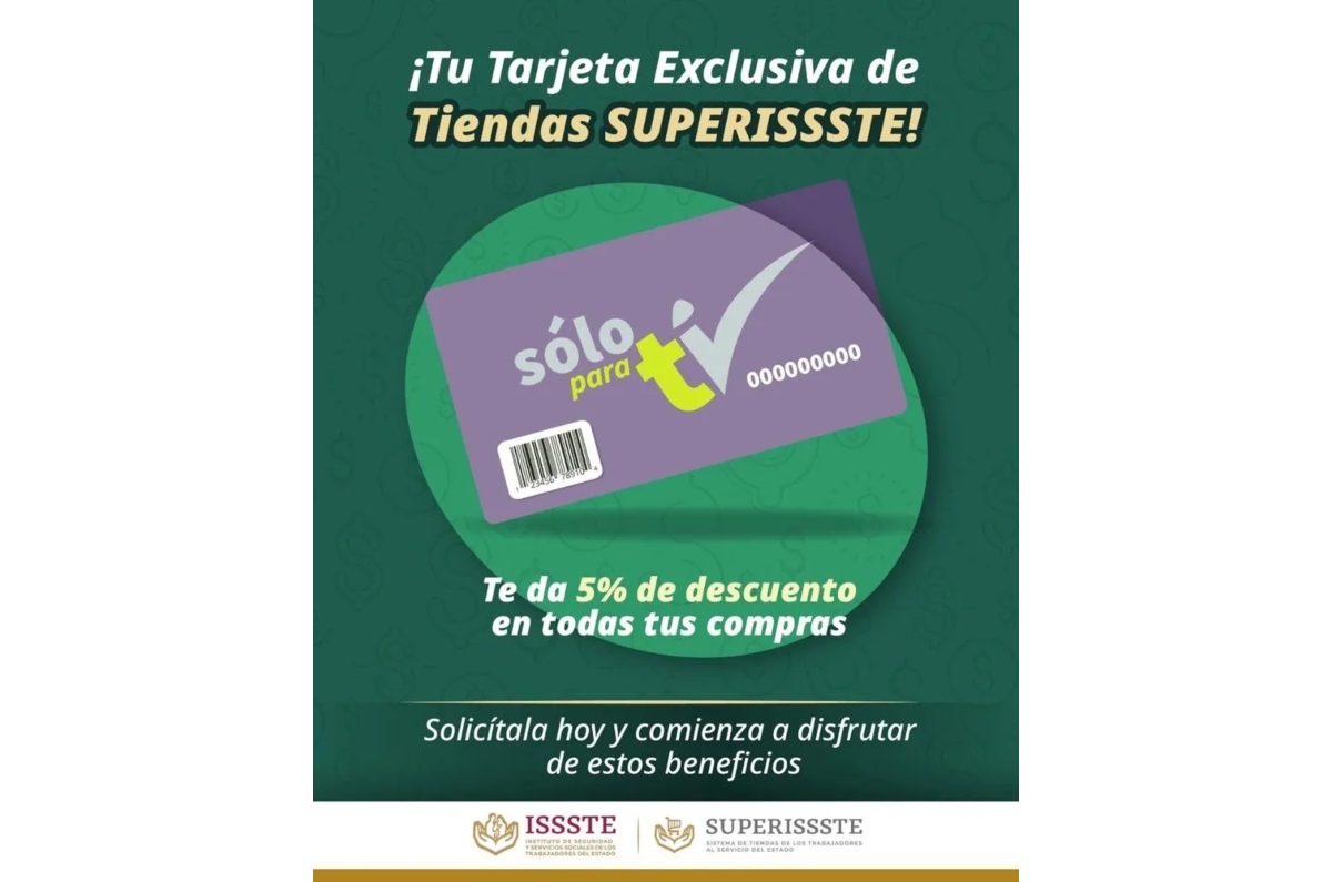 tarjeta del supermercado mexicano SuperISSSTE