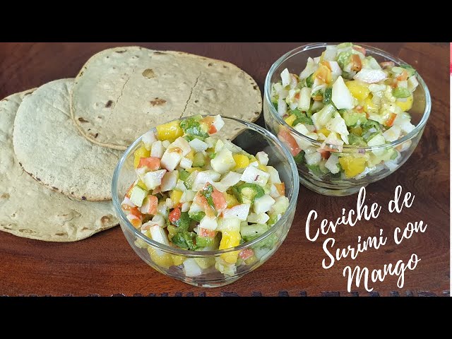 ensalada de surimi con mango