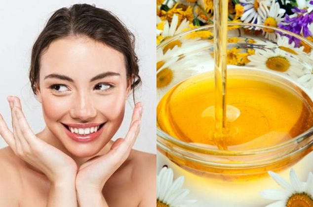 mascarilla de té de manzanilla para aclarar la piel