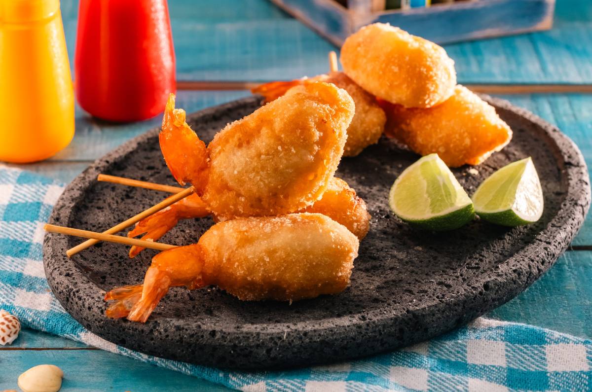 receta de banderillas de camarón