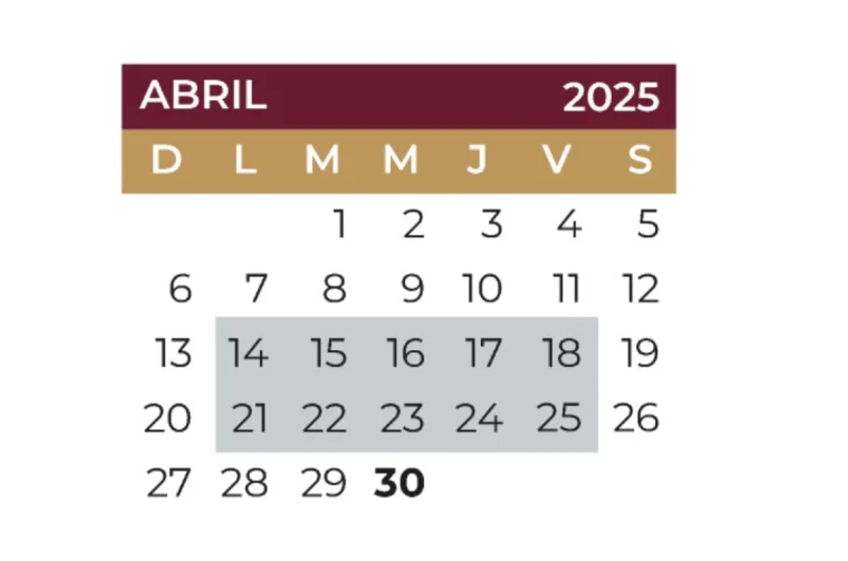 calendario escolar vacaciones de semana santa 2025