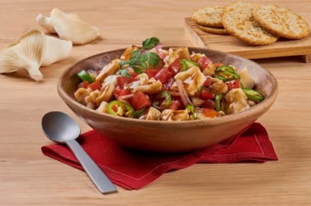 Receta de ceviche vegano de setas y aguacate