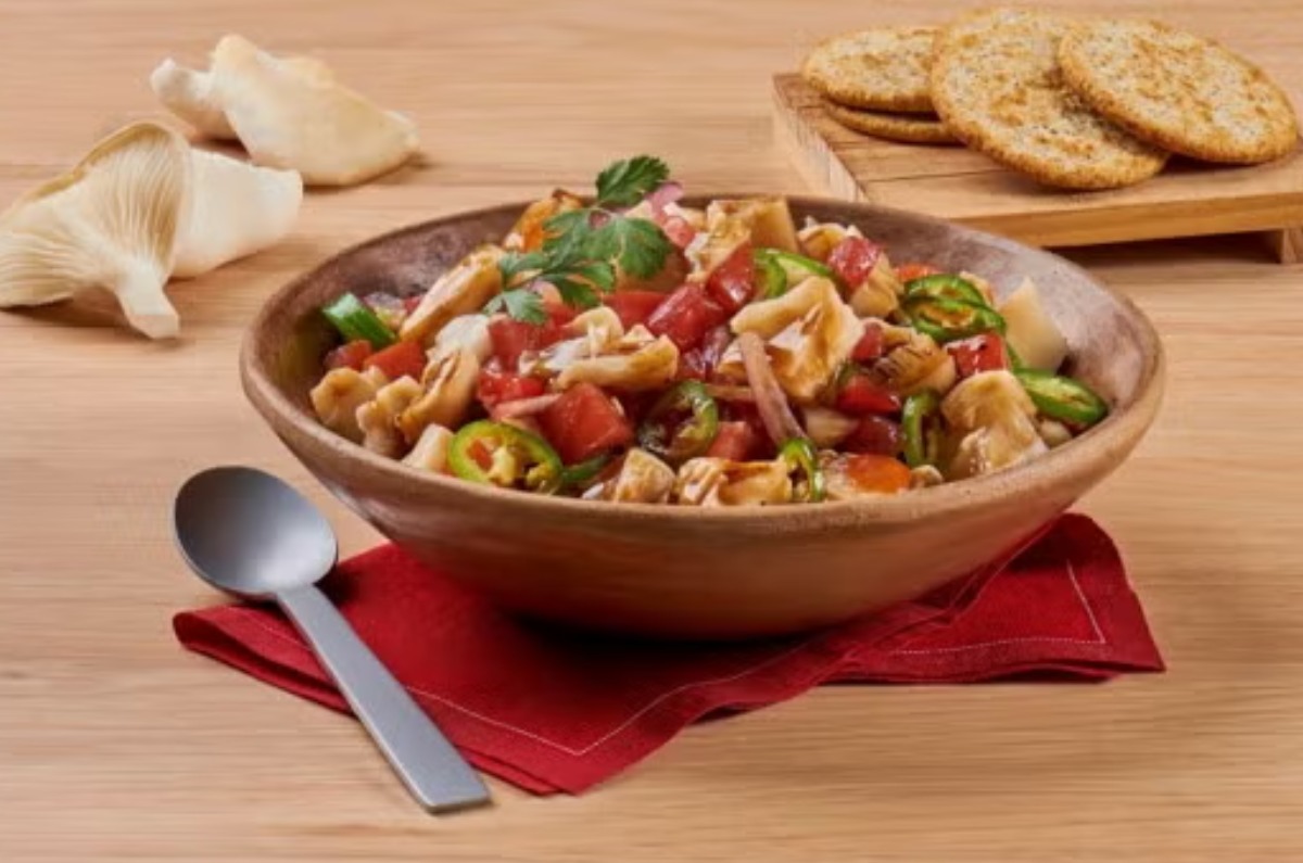 Ceviche de setas y aguacate