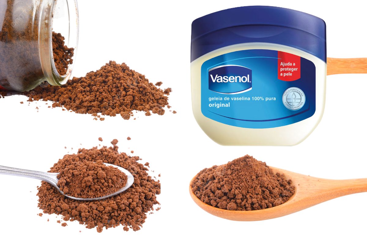 mezclar vaselina y café soluble