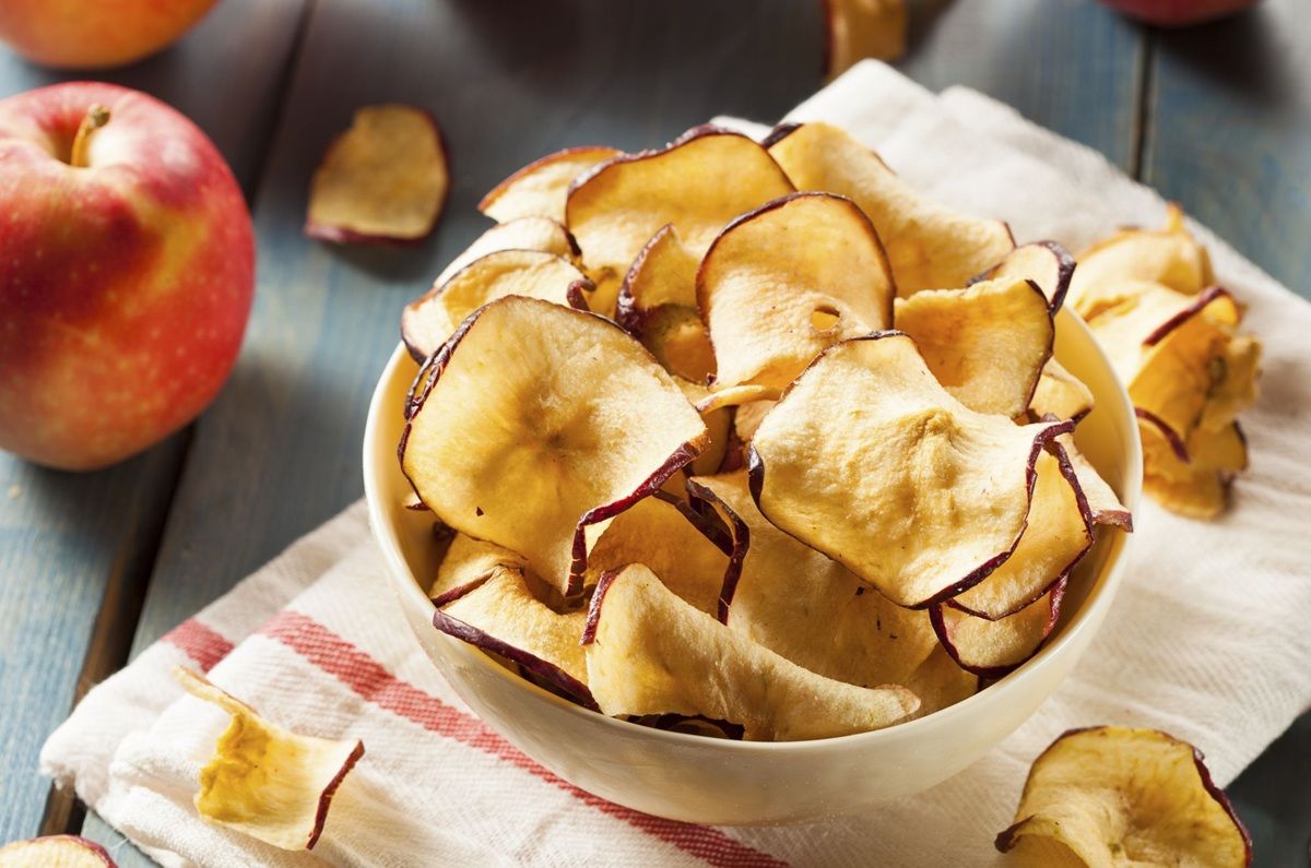 Chips de manzana con canela