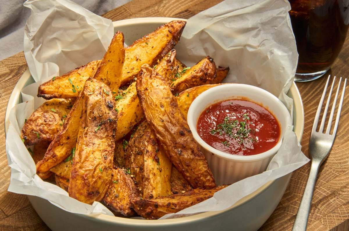 Papas gajo con perejil