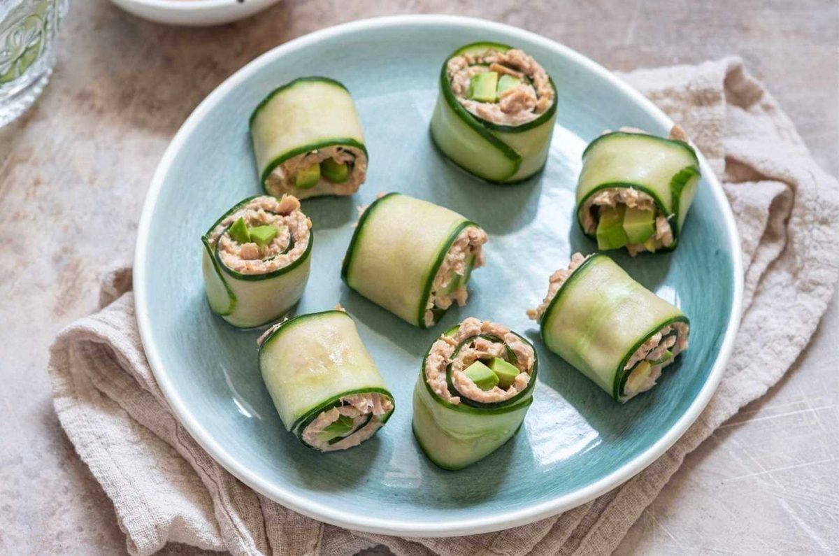 Rollitos de atún con pepino