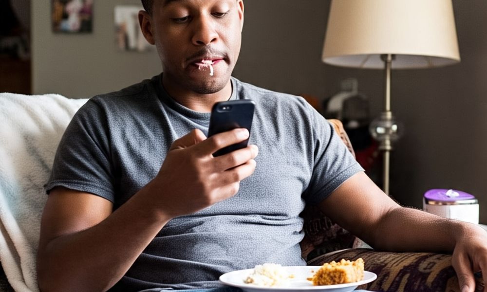 Comer con el celular es malo