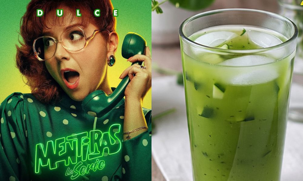 Diana Bovio como Dulce en Mentiras, bebida verde
