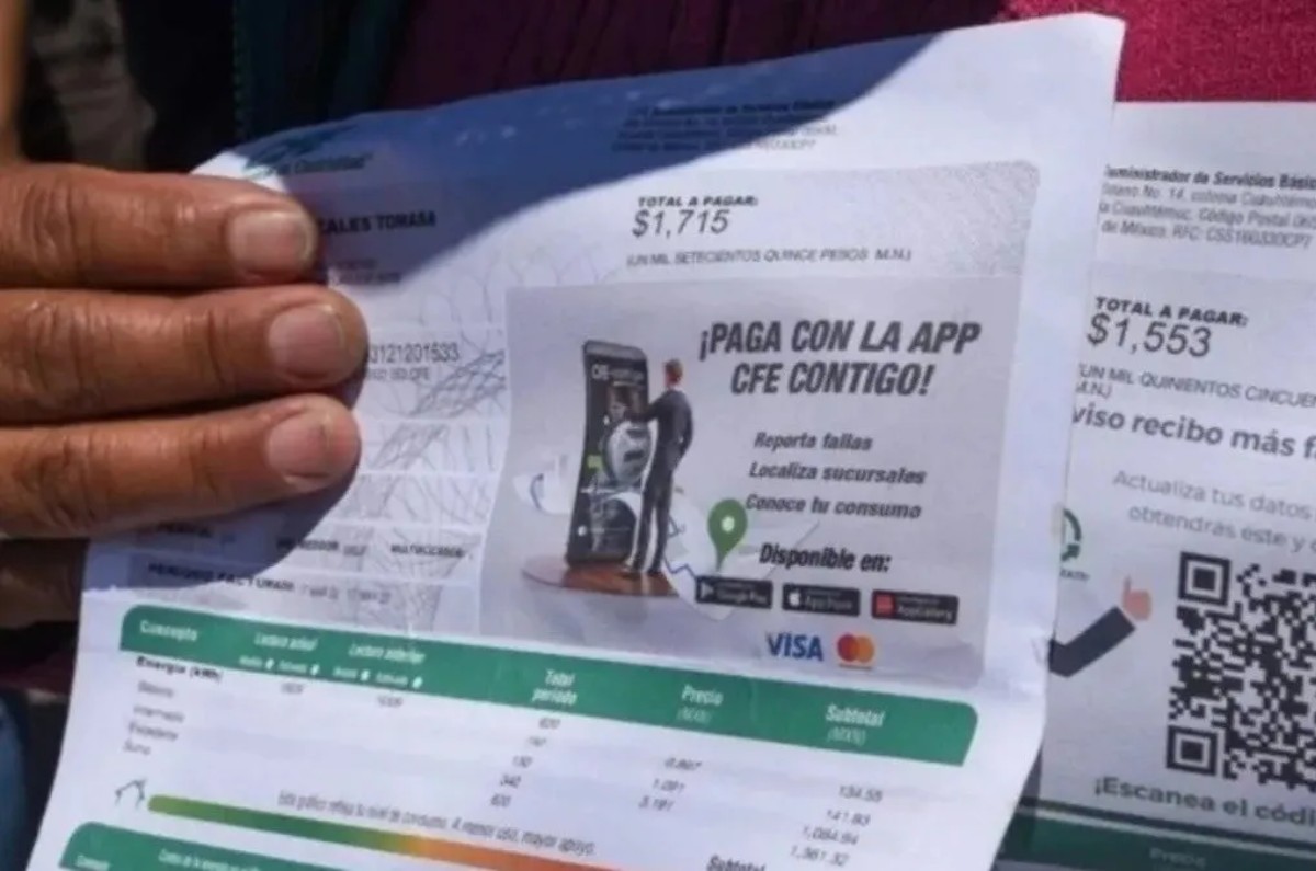 Estos recibos de la CFE quedarán suspendidos a partir de julio