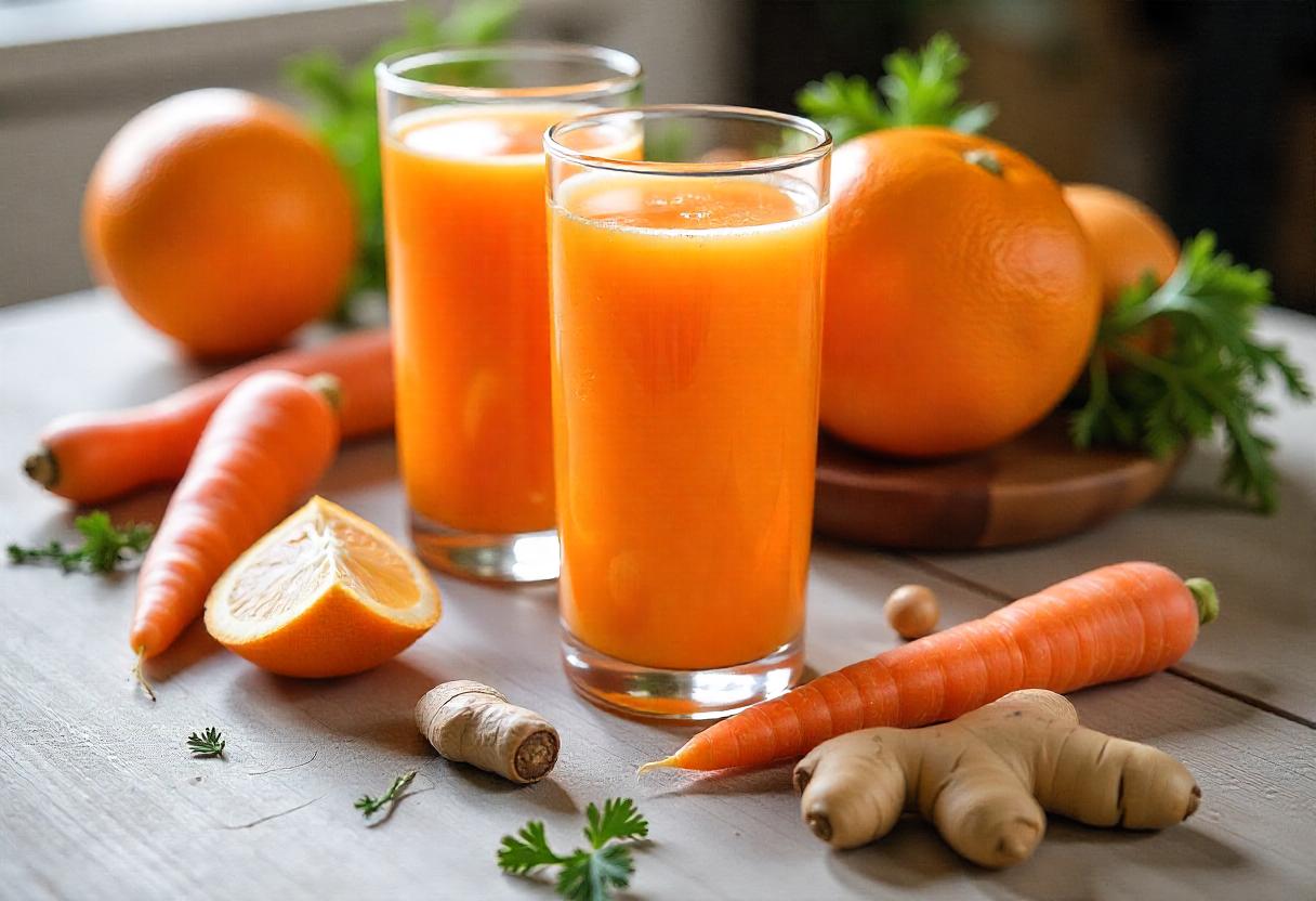 receta de jugo de zanahoria con jengibre