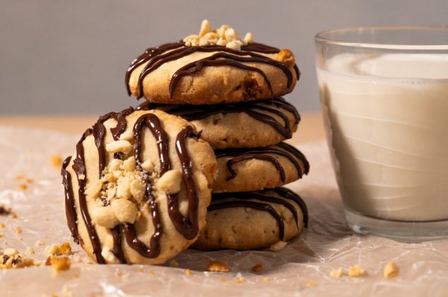 Receta de galletas de cacahuate con chocolate