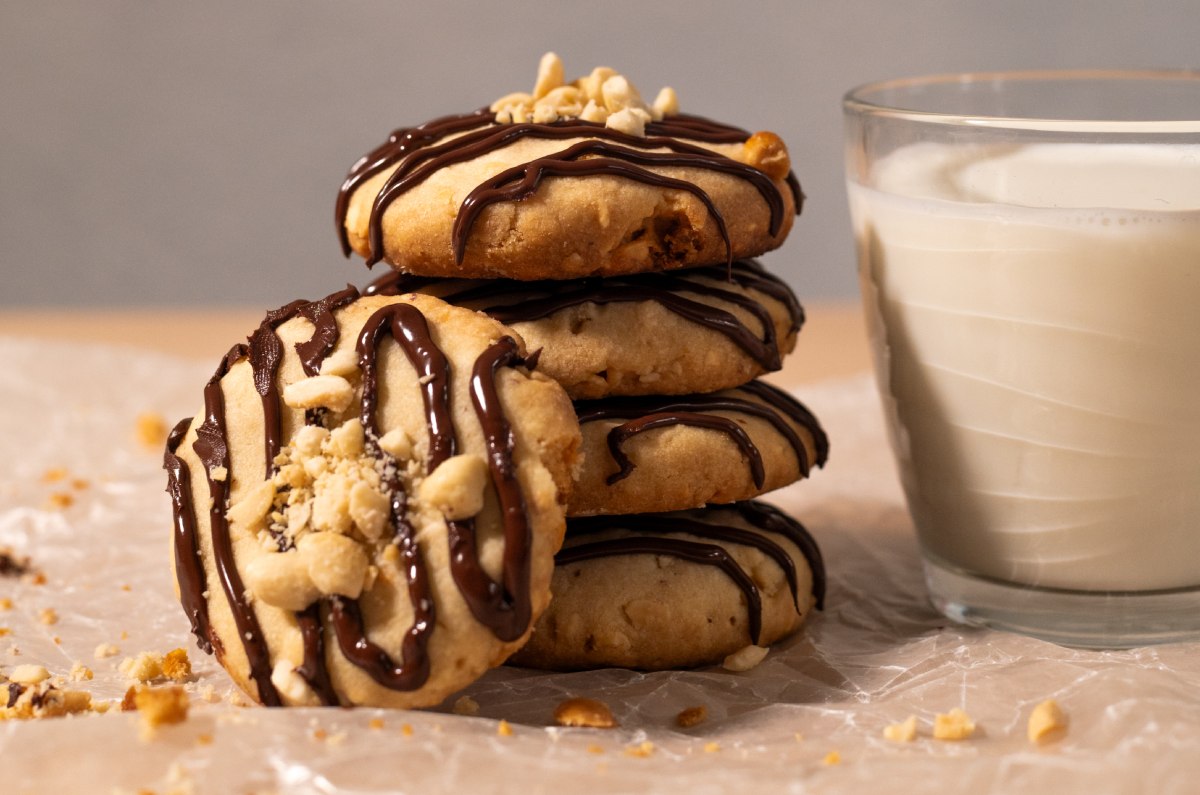 Receta de galletas de cacahuate con chocolate