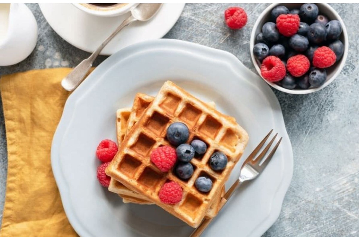 Waffles veganos