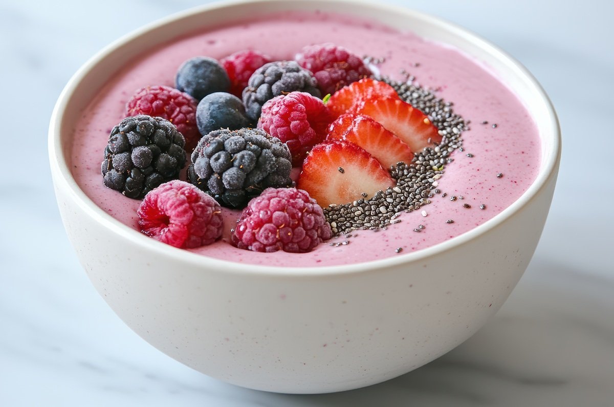 Bowl de fresa y frambuesa