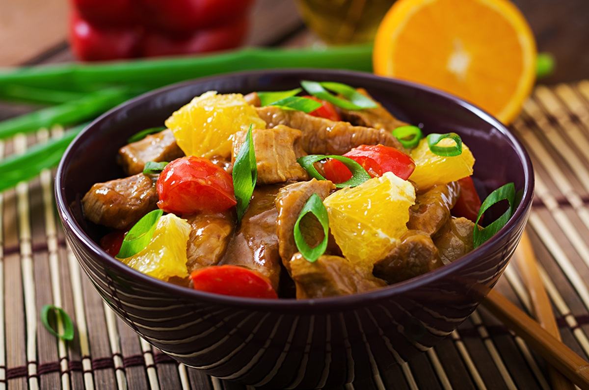 Carne de cerdo agridulce