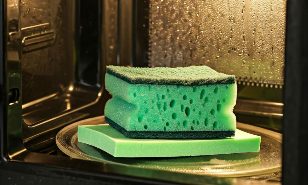 Cómo desinfectar una esponja de cocina en el microondas