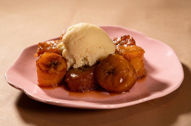 Receta de dulce de plátano con helado