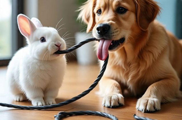 El truco secreto para evitar que tu mascota muerda los cables de la casa