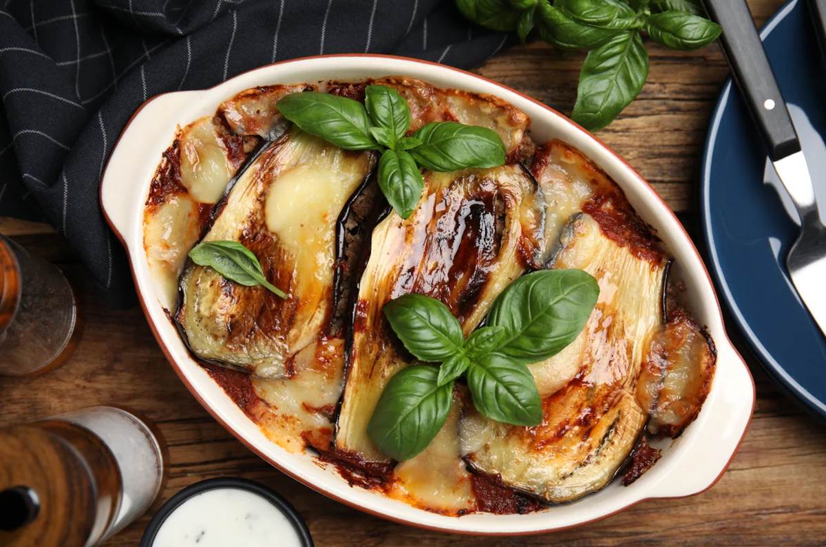 Lasaña de berenjena, ligera, sabrosa y sin pasta