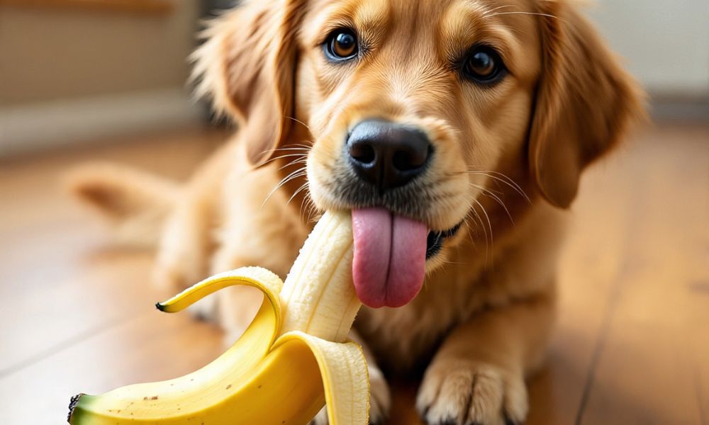 Los perros pueden comer plátano.