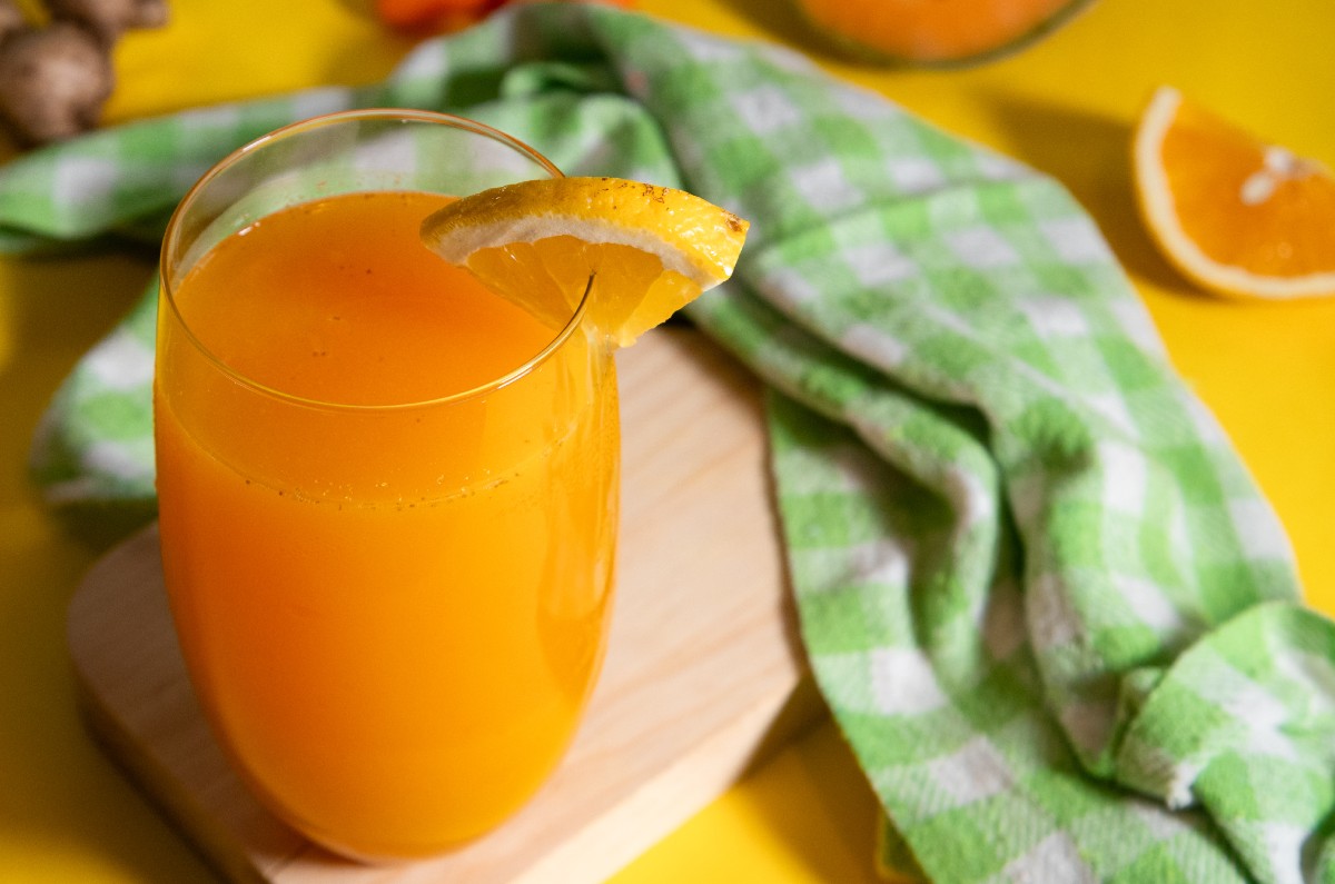 Receta de agua de melón, zanahoria, naranja y jengibre