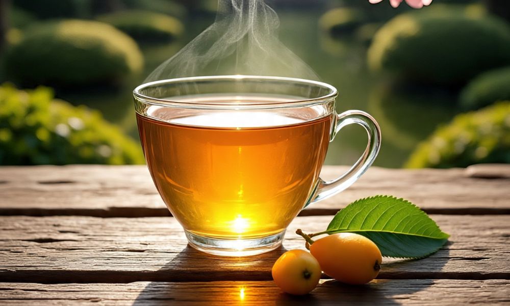 Té de hojas de nispero