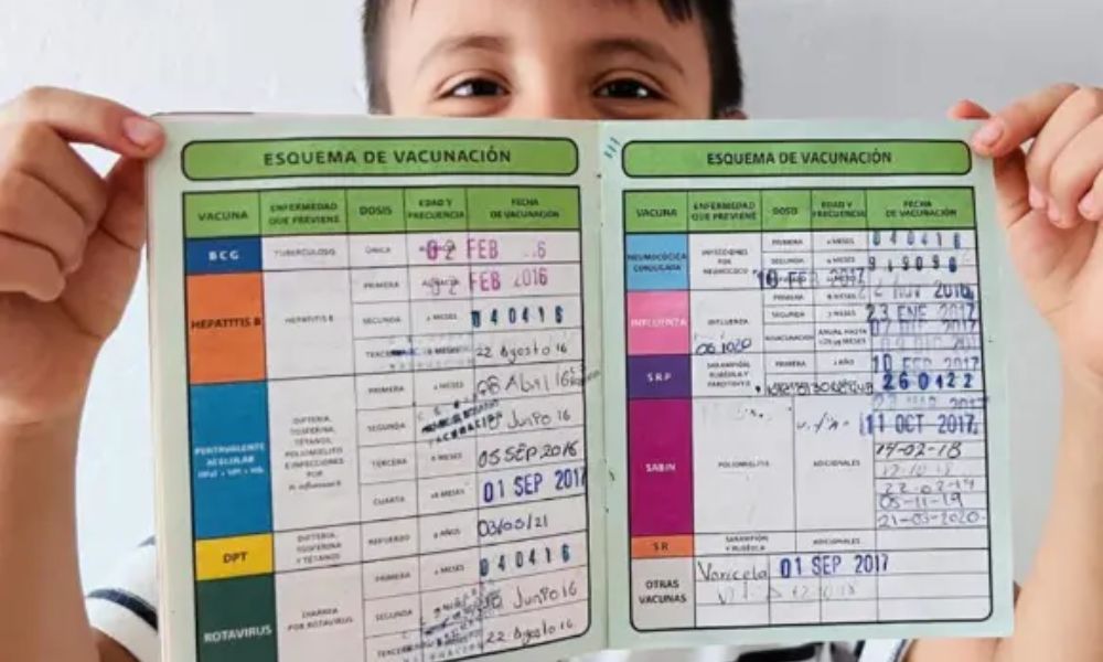 Cartilla de vacunación SEP
