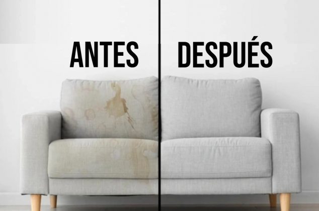 ¿Manchas en los sillones de tela? ¡Esta es la mezcla que necesitas para quitarlas!