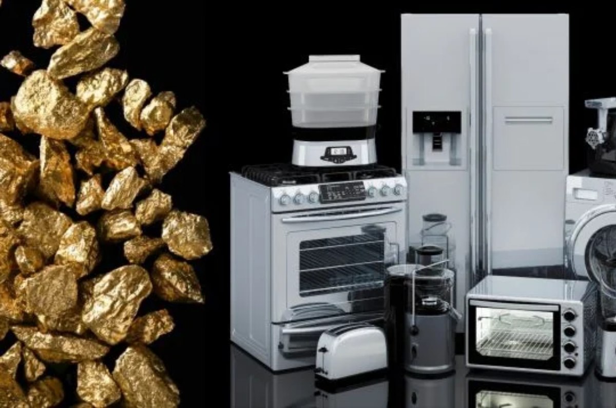 electrodoméstico con oro de 22 quilates 