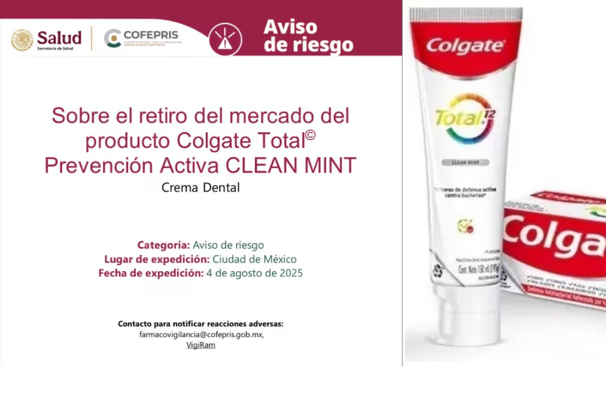 comunicado cofepris de pasta dental