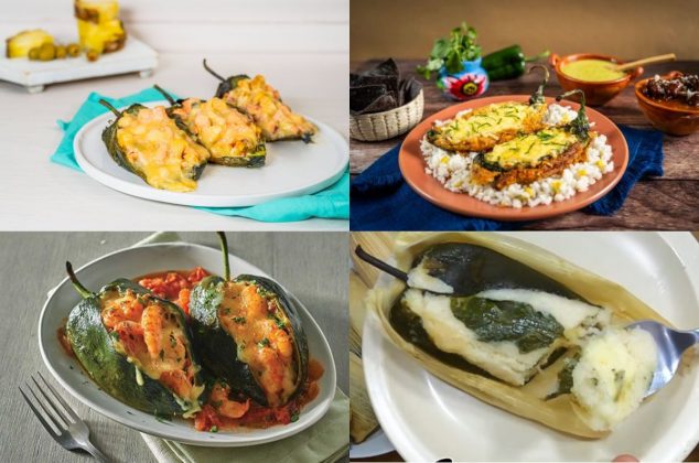 5 recetas de chile poblano relleno por menos de 150 pesos y para 6 personas