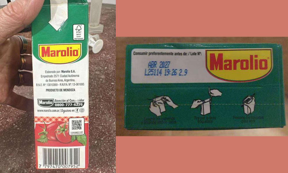 Tomate triturado Marolio ANMAT