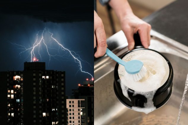 La razón por la que no deberías lavar trastes durante tormentas eléctricas, según Protección Civil