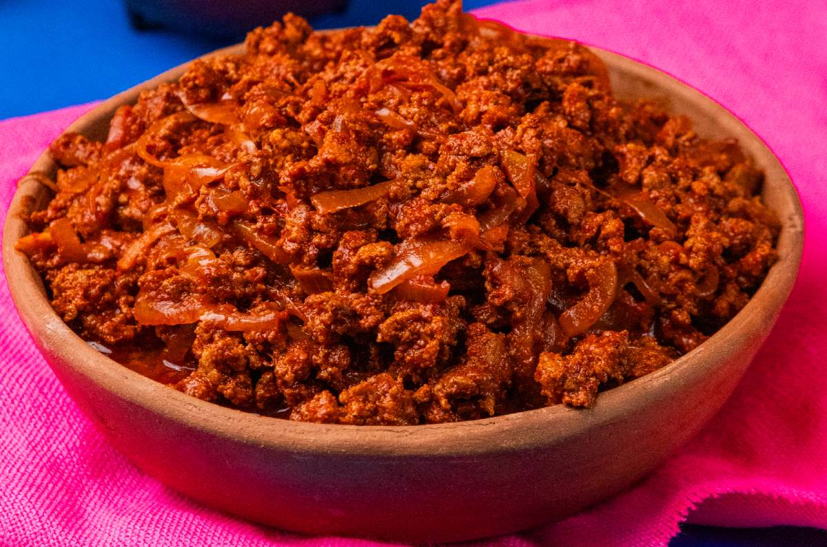 carne molida encebollada