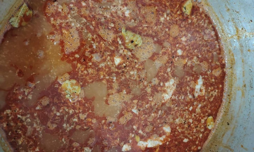 Cómo se mira un pozole echado a perder