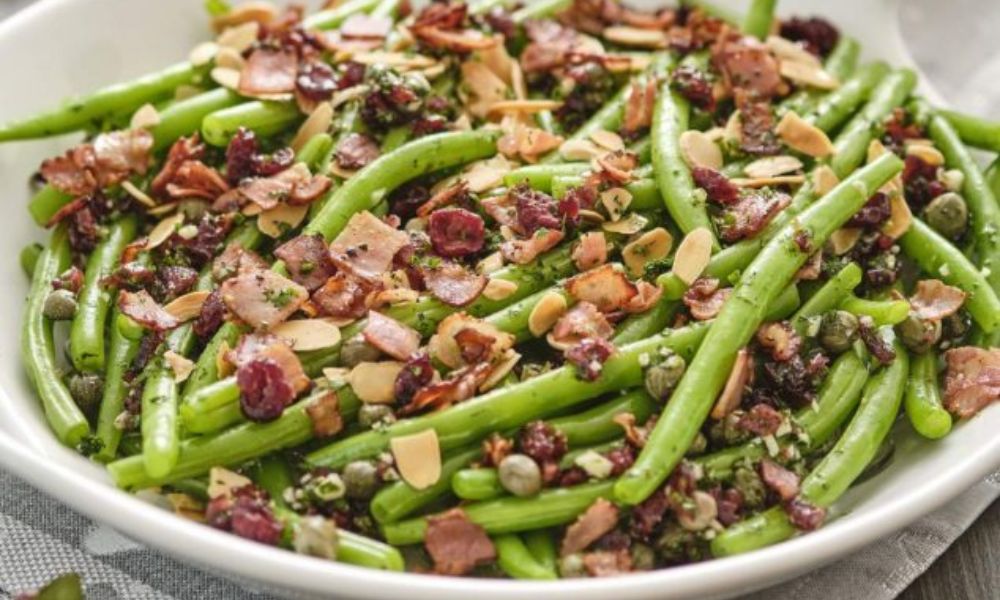 Receta de ejotes con tocino y almendras