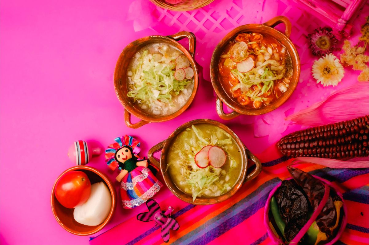 Receta de pozole tricolor: verde, blanco y rojo para Fiestas Patrias