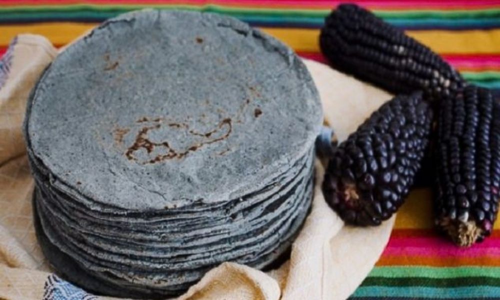 Receta de tortillas de masa azul