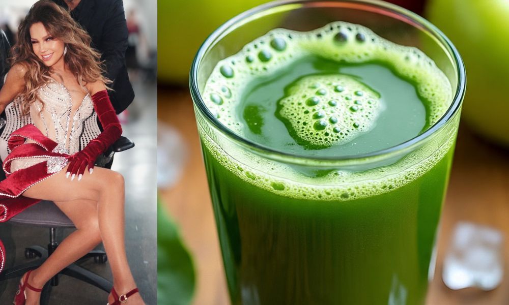 Receta del jugo verde de Thalía