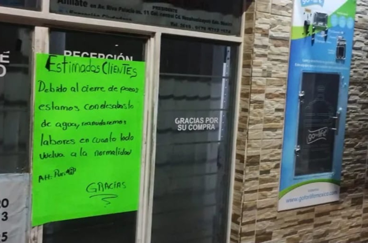 desabasto de agua en purificadoras